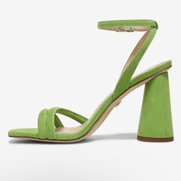 NEW Sam Edelman Kia Apple Green Block Heel Sandal Size 9 - Picture 3 of 4